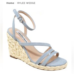 NEW Charles David Women’s Rylee wedge suede  sandal size 10 Ten